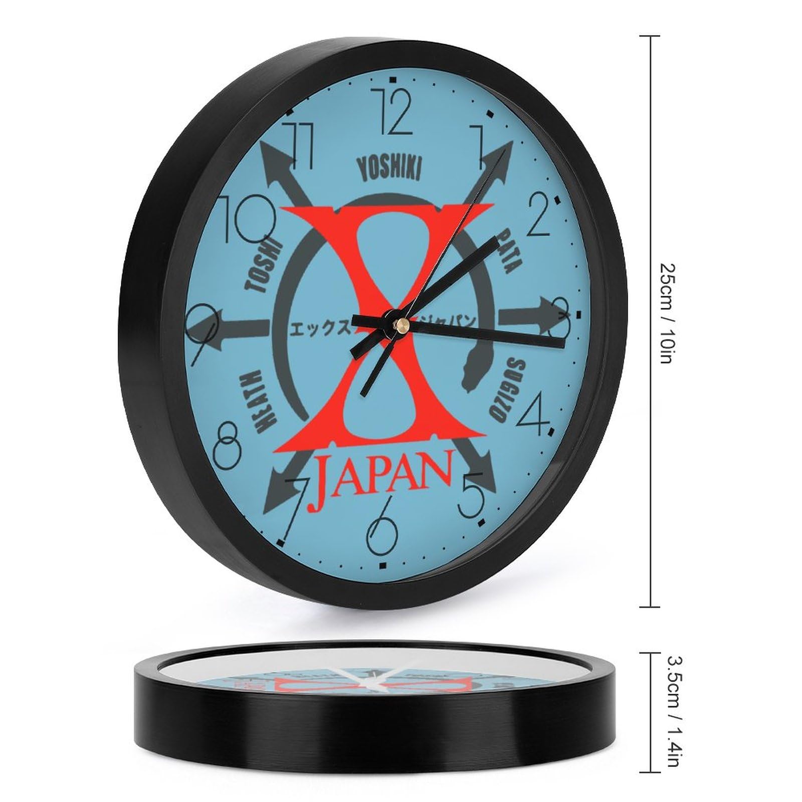XJAPAN 掛け時計 Amazon.co.jp: 掛け時計 エックスジャパン 静音 連続秒針 壁掛け